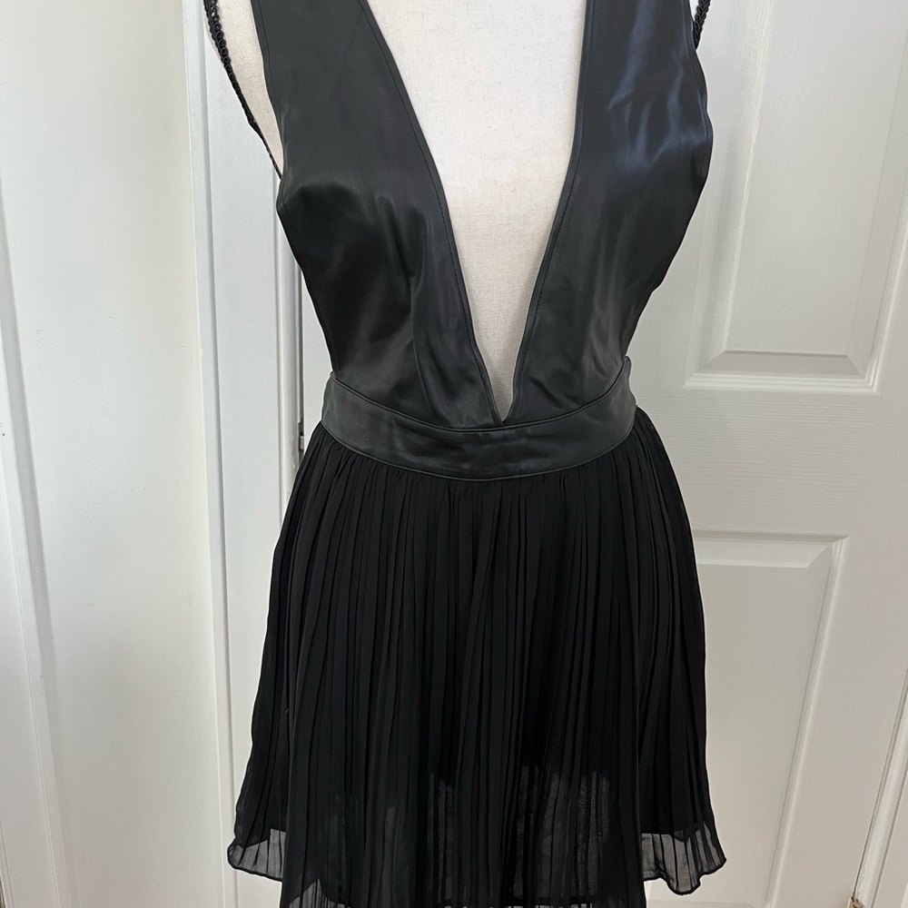 Zara Black Satin Mini Dress